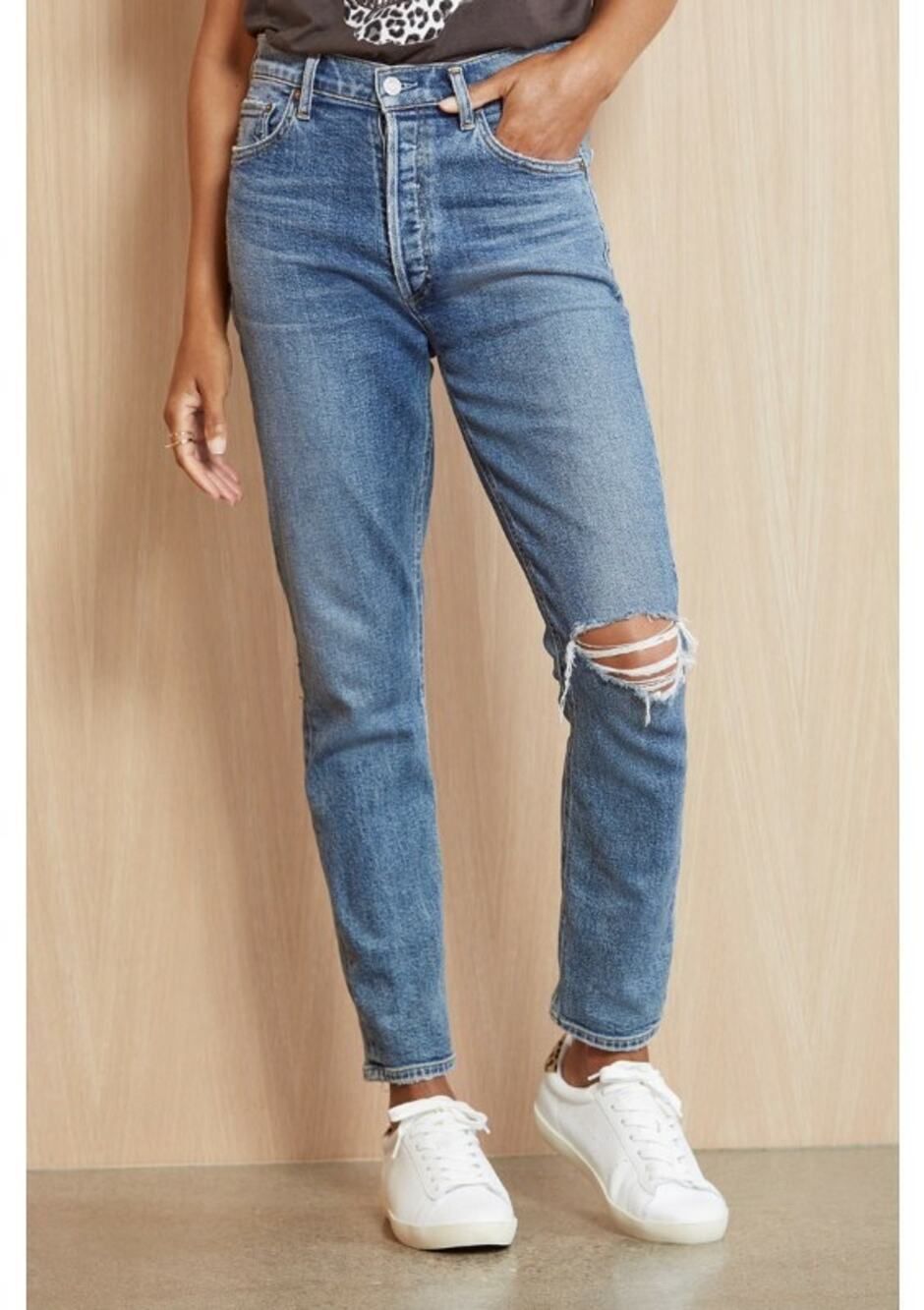 AGOLDE Nico Recycle Cotton High Rise Slim In Shoreline Size 26